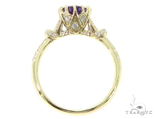 Prong Amethyst Diamond Ring 45602 - Image 6