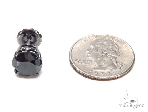 Prong Black Diamond Earrings 43159 - Image 4