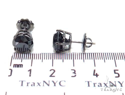 Prong Black Diamond Earrings 43159 - Image 5