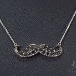 Prong Black Diamond Mustache Necklace 35266 - Image 12