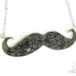 Prong Black Diamond Mustache Necklace 35266 - Image 2