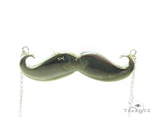 Prong Black Diamond Mustache Necklace 35266 - Image 4