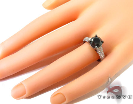 Prong Black Diamond Ring 27569 - Image 8