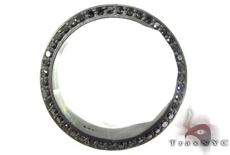 Prong Black Diamond Silver Ring, photo 5 of 8