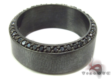 Prong Black Diamond Silver Ring, photo 6 of 8