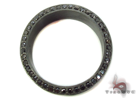 Prong Black Diamond Silver Ring 31700 - Image 7