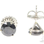Prong Black Diamond Stud Earrings 44528 - Image 3