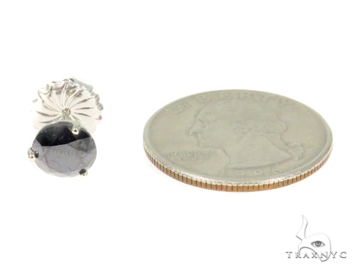 Prong Black Diamond Stud Earrings 44528 - Image 4