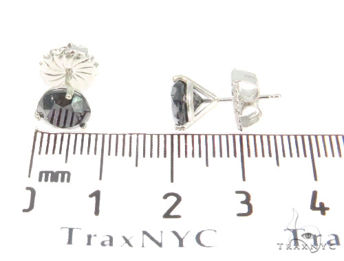 Prong Black Diamond Stud Earrings 44528 - Image 5