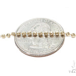 Prong Diamond 24k Gold Pendant Bar Moon Cut Chain 42206 - Image 7