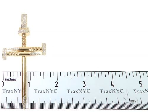 14K Gold Prong Diamond Nail Cross, photo 6 of 7