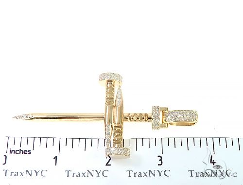 14K Gold Prong Diamond Nail Cross, photo 7 of 7