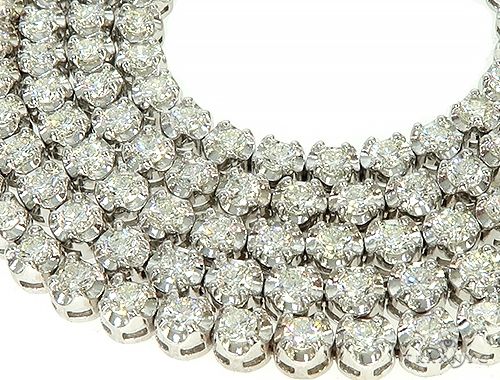 14K Solid Gold Polar Iced Diamond Chain 24 Inches 4mm, photo 4 of 7