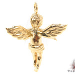 14K Gold Prong Diamond Angel Pendant 36459 - Image 5