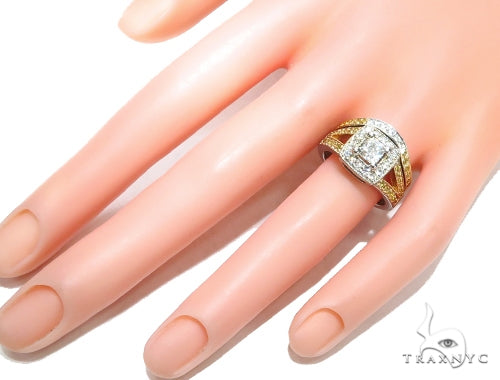 Prong Diamond Wedding Ring Set 41578 - Image 9