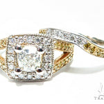 Prong Diamond Wedding Ring Set 41578 - Image 1