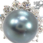 Prong Diamond Black Pearl Pendant 32066 - Image 3