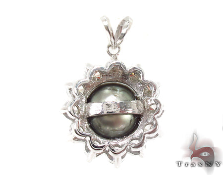 Prong Diamond Black Pearl Pendant 32066 - Image 4