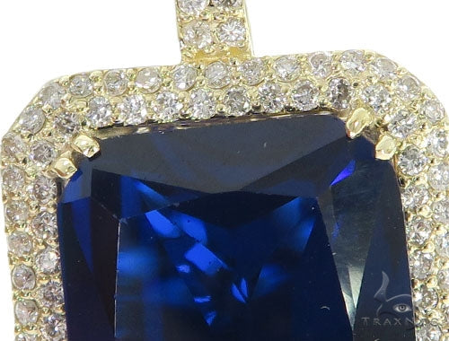 Prong Diamond Blue Fancy Pendant 49017 - Image 3