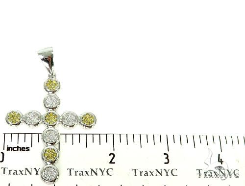 Prong Diamond Canary Cross Pendant 66046 - Image 6