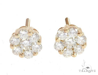Prong Diamond Cluster Earrings 56909 - Image 1