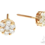 Prong Diamond Cluster Earrings 56909 - Image 3