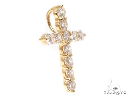 Prong Diamond Cougar Cross Crucifix 37430 - Image 3
