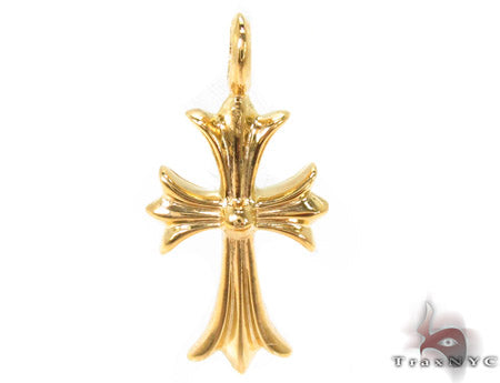 22K Gold Diamond Cross Pendant, photo 4 of 8