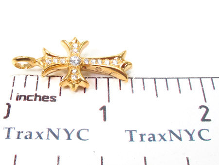 22K Gold Diamond Cross Pendant, photo 8 of 8