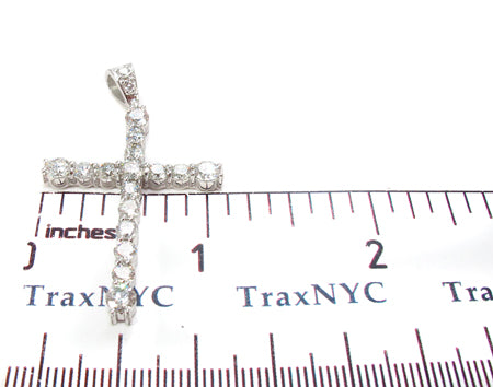 18K Gold Prong Diamond Cross Crucifix, photo 8 of 8