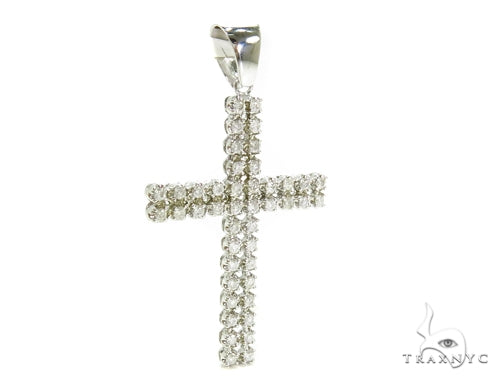 Prong Diamond Cross Crucifix 39273 - Image 2