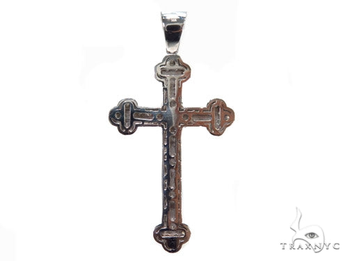 14K Gold Prong Diamond Cross Crucifix, photo 4 of 7