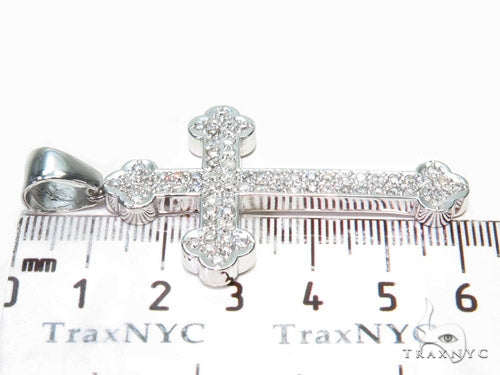 14K Gold Prong Diamond Cross Crucifix, photo 7 of 7