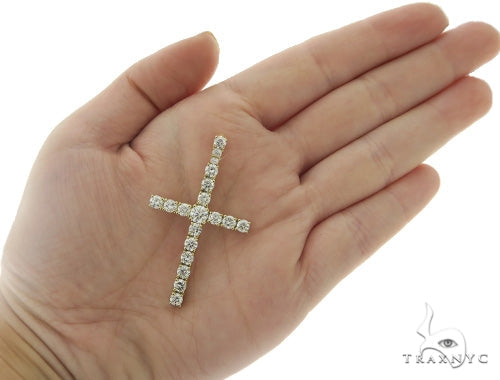 Prong Diamond Cross Crucifix 49504 - Image 7