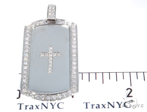 Prong Diamond Cross Crucifix Dog Tag 44894 - Image 5