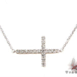 Prong Diamond Cross Crucifix Necklace 32010 - Image 1