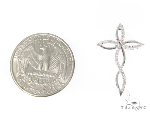 Prong Diamond Cross Crucifix Pendant 45552 - Image 4