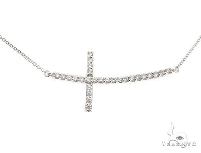 Prong Diamond Cross Pendant 65072 - Image 1