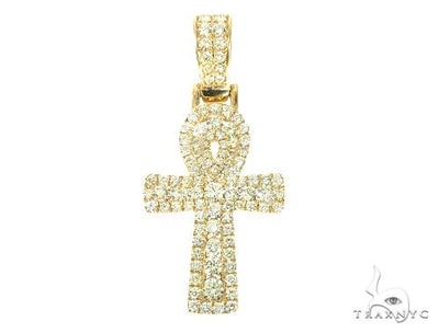 14K Gold Diamond Ankh Cross 65849 - Image 1