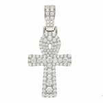 14K Gold Diamond Ankh Cross 65849
