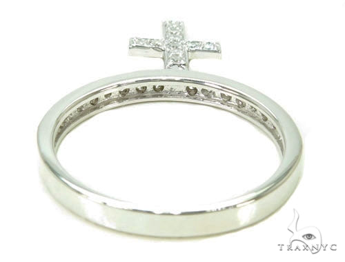 Prong Diamond Cross Crucifix Ring 39754 - Image 7