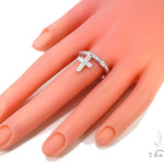 Prong Diamond Cross Crucifix Ring 39754 - Image 10