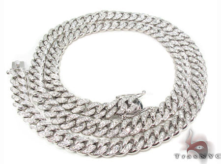 Prong Diamond Cuban Chain 30 Inches 11mm   32994 - Image 10