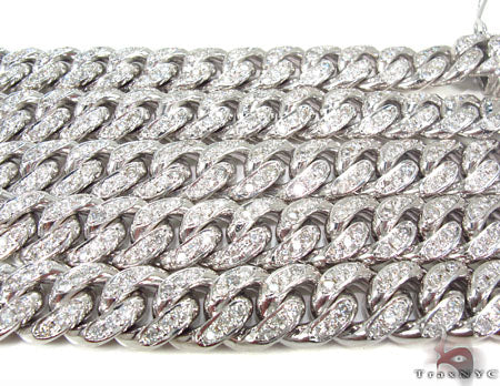 Prong Diamond Cuban Chain 30 Inches 11mm   32994 - Image 9