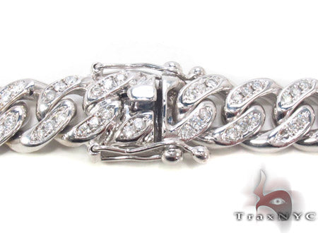 Prong Diamond Cuban Chain 32 Inches 13mm   33724 - Image 5