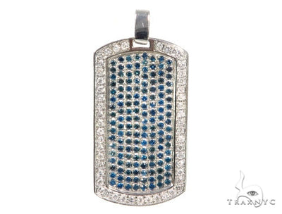 Prong Diamond Dog Tag Pendant 44901 - Image 1