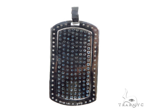 Prong Diamond Dog Tag Pendant 44901 - Image 4