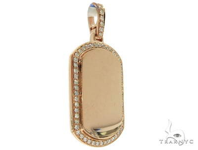 Prong Diamond Dog Tag Pendant 58605 - Image 1