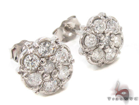14K Gold Prong Diamond Earrings, photo 3 of 7