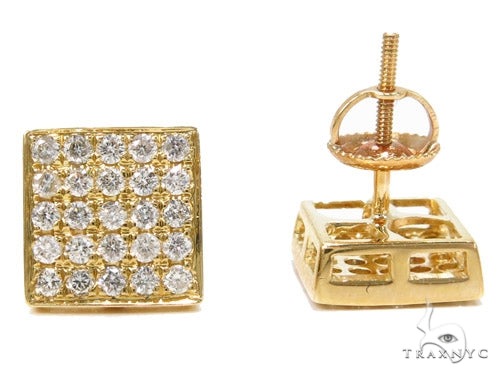 14K Gold Prong Diamond Earrings, photo 4 of 6